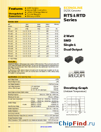 Datasheet RTD-0512 manufacturer Recom